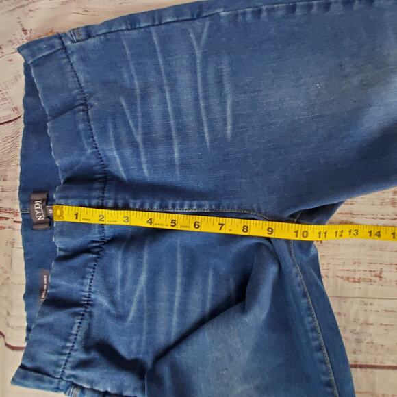 NYDJ Alina Pull on Ankle Jeans Stretch Straight Lift Tuck Comfy Pants Size 12 - Picture 12 of 13